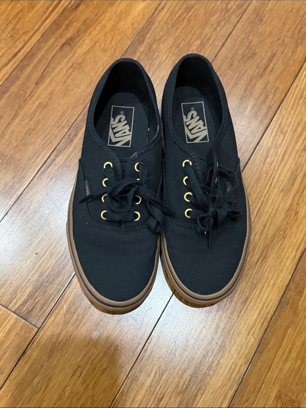 Vans Black Canvas Sneakers with Gum Sole - Picture 2 of 7